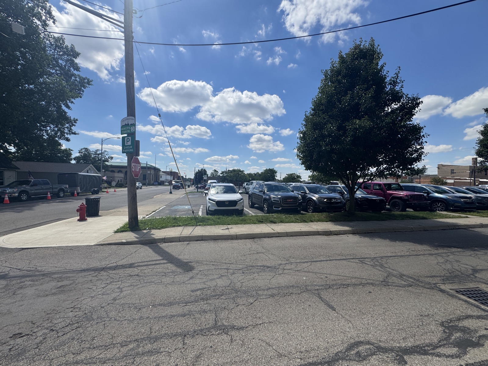 The public parking lot at the corner of West Chillicothe Avenue and South Canby Avenue